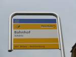 (166'123) - PostAuto-Haltestelle - Sch�nis, Bahnhof - am 10.