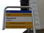 (166'124) - PostAuto-Haltestelle - Sch�nis, Bahnhof - am 10.