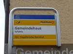 (166'125) - PostAuto-Haltestelle - Sch�nis, Gemeindehaus - am 10.