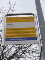 (168'232) - PostAuto-Haltestelle - Savognin, posta - am 2.