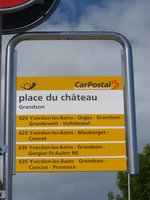 (172'965) - PostAuto-Haltestelle - Grandson, place du ch�teau - am 13.