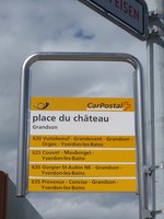 (172'966) - PostAuto-Haltestelle - Grandson, place du ch�teau - am 13.