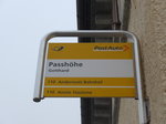 (175'017) - PostAuto-Haltestelle - Gotthard, Passh�he - am 18.