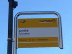 (178'098) - PostAuto-Haltestelle - Chandolin, poste - am 21.
