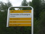 (181'802) - PostAuto-Haltestelle - Euseigne, Pyramides d'Euseigne - am 9.