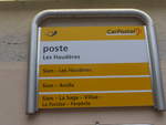 (184'093) - PostAuto-Haltestelle - Les Haud�res, poste - am 24.