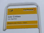 (188'394) - PostAuto-Haltestelle - Les Agettes, Les Cr�tes - am 11.