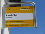 (195'280) - PostAuto-Haltestelle - Grimsel, Passh�he - am 29.