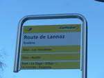 (201'754) - PostAuto-Haltestelle - Evol�ne, Route de Lannaz - am 24.
