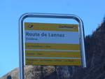(201'755) - PostAuto-Haltestelle - Evol�ne, Route de Lannaz - am 24.