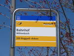 (202'699) - PostAuto-Haltestelle - Wittenbach, Bahnhof - am 21.