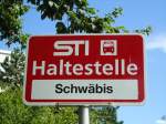 (128'209) - STI-Haltestelle - Steffisburg, Schw�bis - am 1.