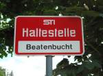 (128'232) - STI-Haltestelle - Beatenbucht - am 1.