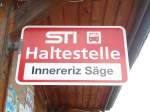 (133'855) - STI-Haltestelle - Eriz, Innereriz S�ge - am 28.