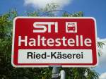 (133'872) - STI-Haltestelle - Unterlangenegg, Ried-K�serei - am 28.