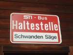 (136'698) - STI-Haltestelle - Schwanden, Schwanden S�ge - am 31.