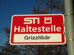 (136'797) - STI-Haltestelle - L�ngenb�hl, Grizzlib�r - am 22.