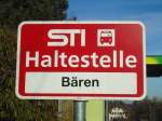 (136'830) - STI-Haltestelle - Blumenstein, B�ren - am 22. November 2011