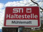 (148'320) - STI-Haltestelle - Wangelen, M�hlematt - am 15.