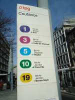 (132'887) - TPG-Haltestelle - Gen�ve, Coutance - am 10.