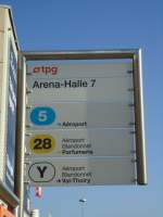 (138'177) - TPG-Haltestelle - Gen�ve, Arena-Halle 7 - am 9.