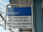 (149'526) - VZO-Haltestelle - Gr�ningen, Station - am 31.