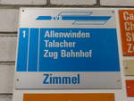 (205'242) - ZVB-Haltestelle - Unter�geri, Zimmel - am 18.