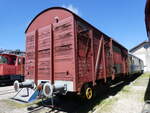 (261'756) - SBB-G�terwagen - Nr. 466-7 - am 27. April 2024 in Brugg, Bahnpark
