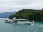 (184'666) - Dampfschiff Bl�mlisalp beim Spiezberg am 4.