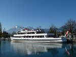 (234'660) - Motorschiff Bubenberg am 17. April 2022 an der Schiffl�ndte Thun