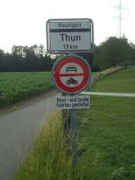 (134'647) - Ortsende von Wimmis + Fahrverbot f�r Motorwagen und Motorr�der am 2.