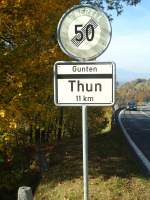 (136'683) - Ortsende von Sigriswil + Ende der H�chstgeschwindigkeit am 31.