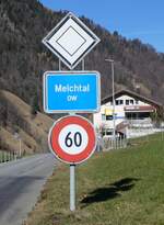 (259'315) - Ortstafel von Melchtal OW am 13.