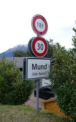 (267'737) - H�chstgewicht, Geschwindigkeitsbeschr�nkung und Ortstafel am 6.