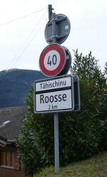 (267'738) - Geschwindigkeitsbeschr�unkung und Ortsende am 6.