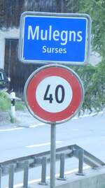 (277'067) - Ortstafel und H�chstgeschwindigkeit am 19.