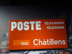 (186'548) - Altes Post-Schild - 1502 Ch�tillens - am 19.