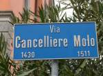 (168'639) - Strassenschild - Via Cancelliere Molo - am 6.