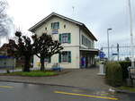 (244'082) - Der Bahnhof Altnau am 21.