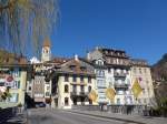 (149'357) - Thun von der Sinnebr�cke aus mit Kirchturm der Stadtkirche am 17.