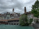 (171'530) - Altstadt mit Aare, Br�cke und Stadtkirche am 30.