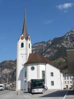 (159'315) - Die Kirche Fl�elen am 18.
