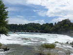 (193'958) - Der Rheinfall mit Br�cke und Schloss Laufen am 10.