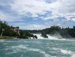 (193'972) - Der Rheinfall und Schloss Laufen am 10.