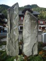 (148'037) - Die Fussabdr�cke der Welt-Cup-Sieger von den internationalen Skitagen in Adelboden am 9.