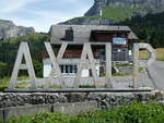 (252'662) - Der Name  Axalp  aus Holz am 14.