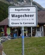 (267'449) - Wagecheer Passh�he 1212 m. �. M. am 22. September 2024 in Innertkirchen, Wagenkehr