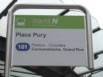 (164'784) - transN-Haltestelle - Neuch�tel, Place Pury - am 15.
