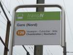 (168'780) - transN-Haltestelle - Neuch�tel, Gare (Nord) - am 20. Februar 2016