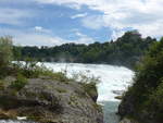 (193'963) - Der Rheinfall mit Br�cke und Schloss Laufen am 10.